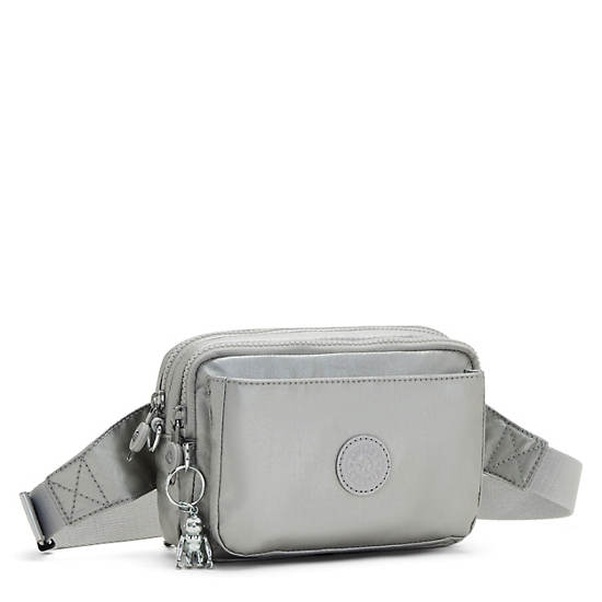 Kipling Abanu Multi Metallic Convertible Crossbody Táska Világos Szürke | HU 1028PJ